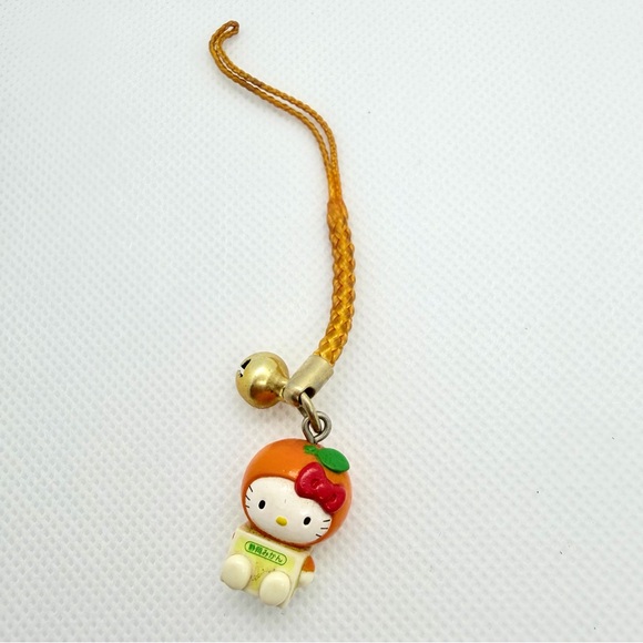 Hello Kitty Gotochi Japan Netsuke Orange Fruits vintage 2002 keychain charms - Picture 1 of 4